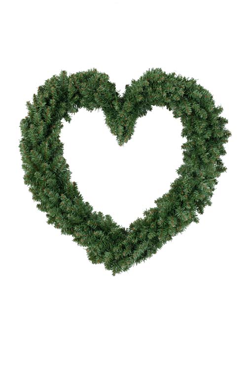 Kaemingk Green Heart Wreath 50cm