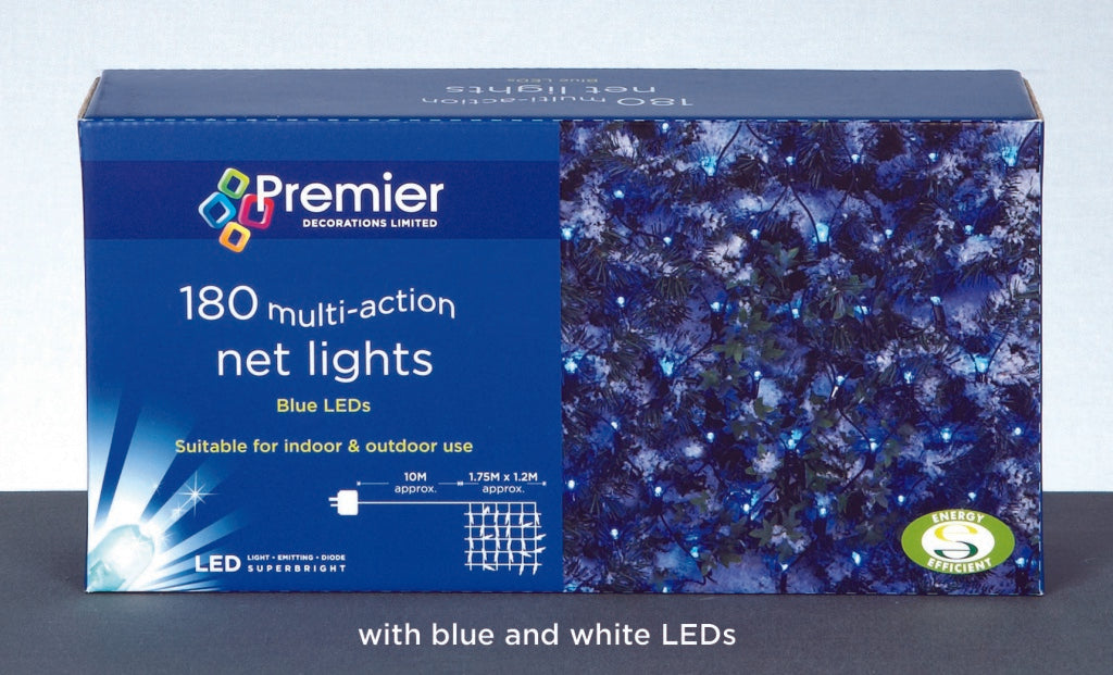 Premier Multi Action Blue White Net Light 180 LED