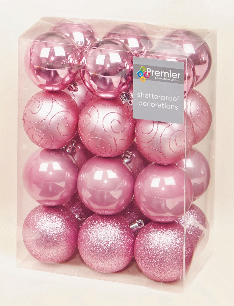 Premier 60mm Multi Finish Balls Pack 24 Pink