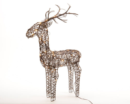 Lumineo Outdoor LED Wicker Deer 60cm Warm White