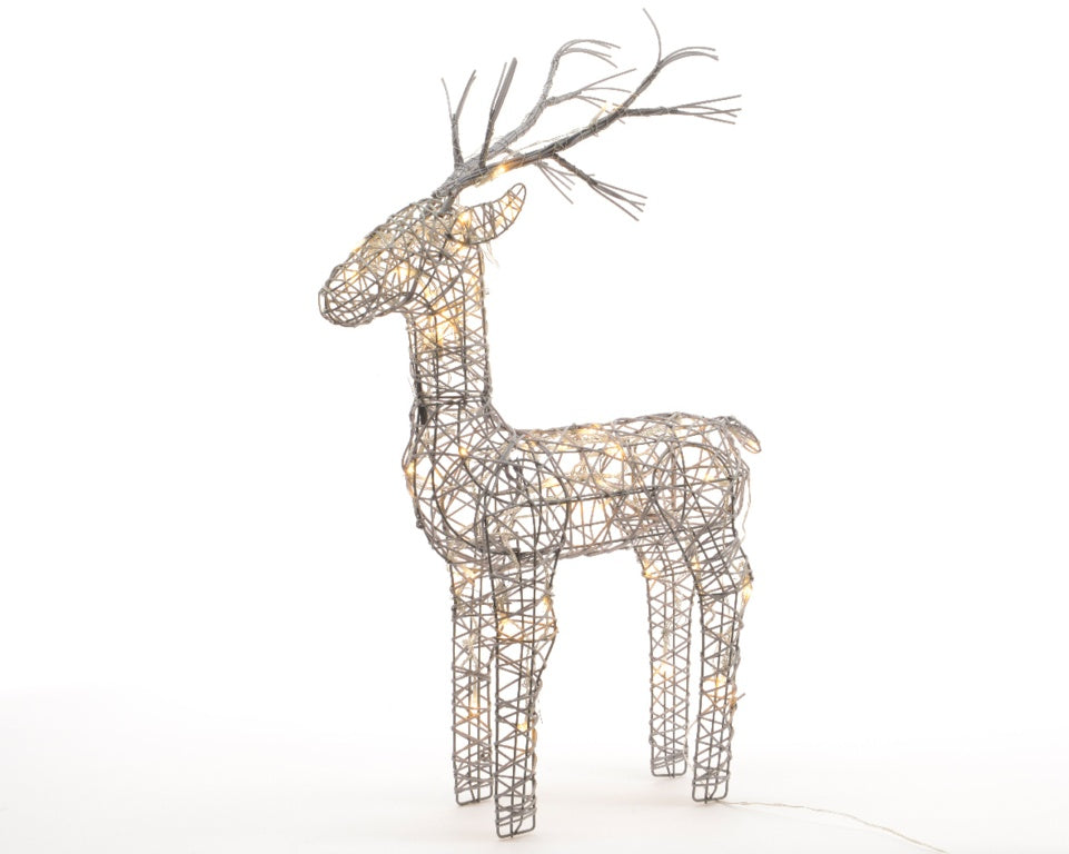 Lumineo Outdoor LED Wicker Deer 60cm Warm White