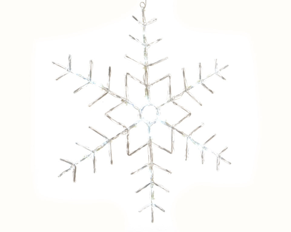 Kaemingk Outdoor LED Acrylic Flame Snowflake 50cm Cool White