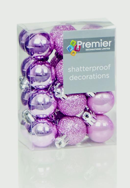 Premier 30mm Multi Finish Balls Pack 24 Champagne Gold