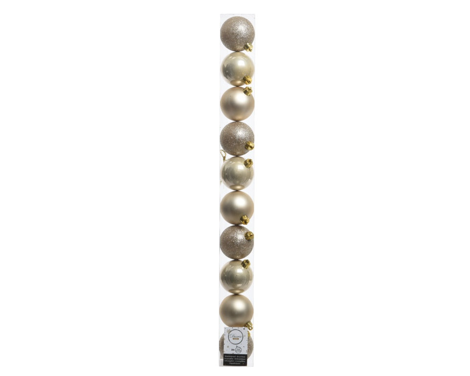 Kaemingk Plain Shatterproof Baubles 60mm Pearl