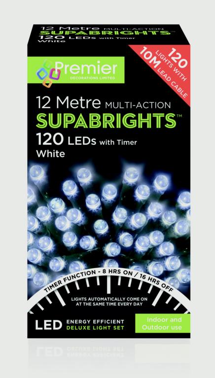 Premier Multi-Action Supabrights With Timer White 120 LED