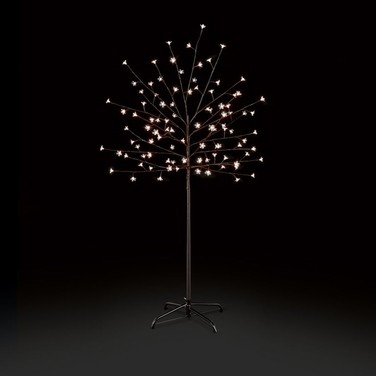 Premier Cherry Tree With Timer 96 White LED 1.5m