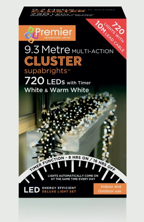 Premier Multi-Action Clusters With Timer White / Warm White 720 LED