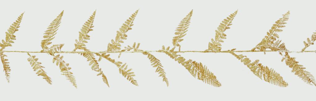 Premier Glitter Fern Leaf Garland Gold 1.8m