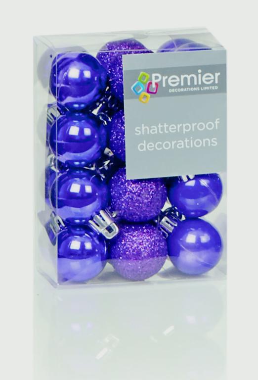 Premier 30mm Multi Finish Balls Pack 24 Purple