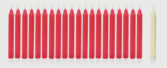 Premier Mini Candle 20x10 Red And Ivory