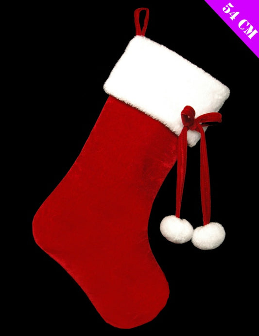 Davies Products Pompom Xmas Stocking 54cm