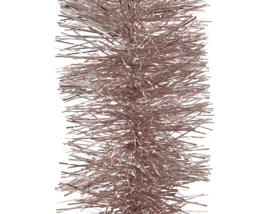 Deco Shiny 6 Ply Tinsel Garland 270cm Blush Pink