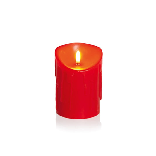 Premier Melted Flicker Candle 23x9cm Cream