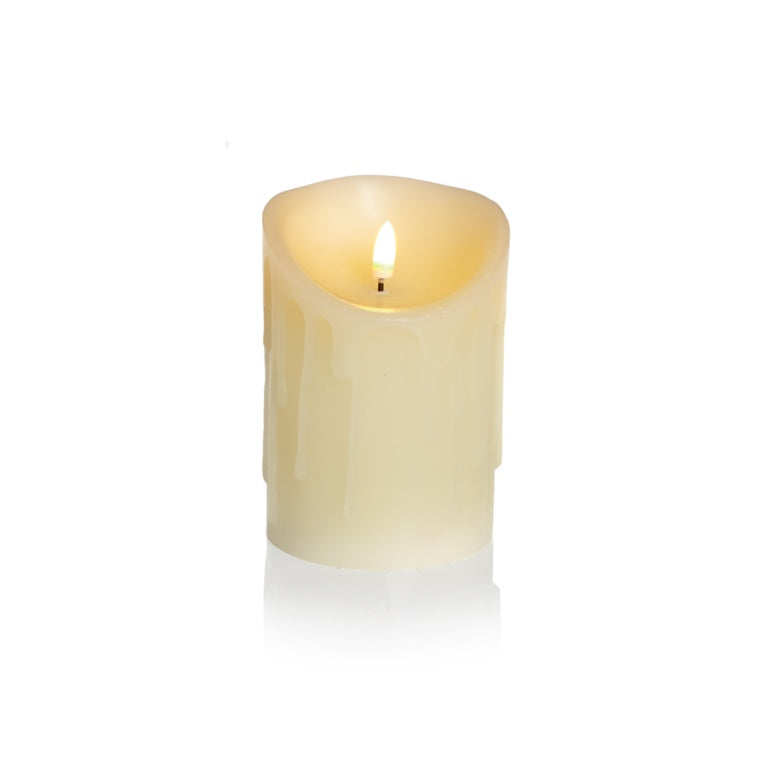 Premier Melted Flicker Candle 23x9cm  Red