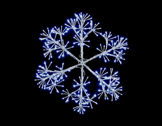 Premier Silver Starburst Snowflake 660 LEDs 90cm