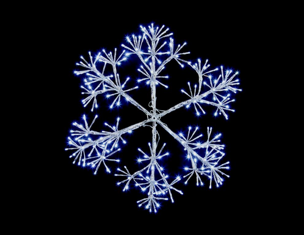 Premier Silver Starburst Snowflake 300 LEDs 60cm