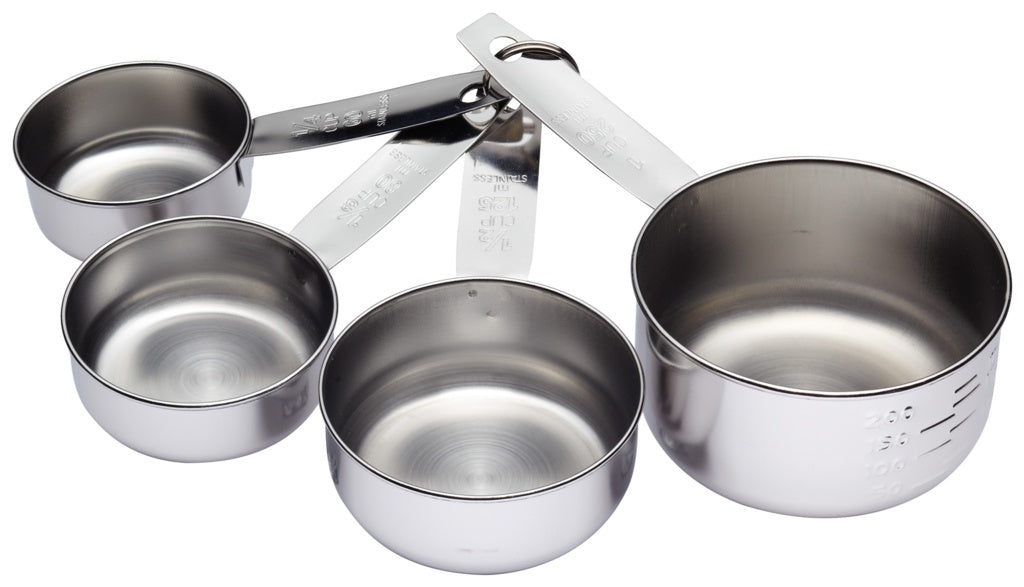 KitchenCraft Stainless Steel Measuring Cup Set 4 Piece