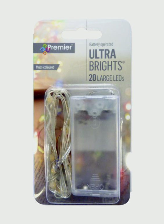 Premier Indoor Ultrabrights Large Lights 20 LED  Multi