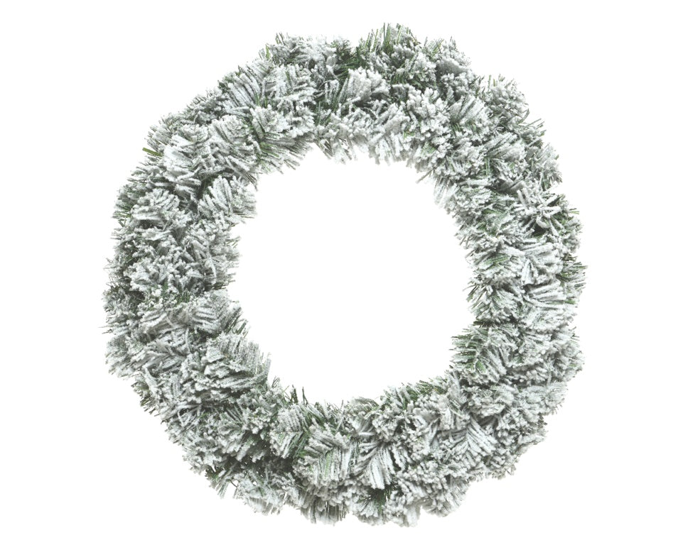 Kaemingk Snowy Imperial Wreath 35cm Green/White