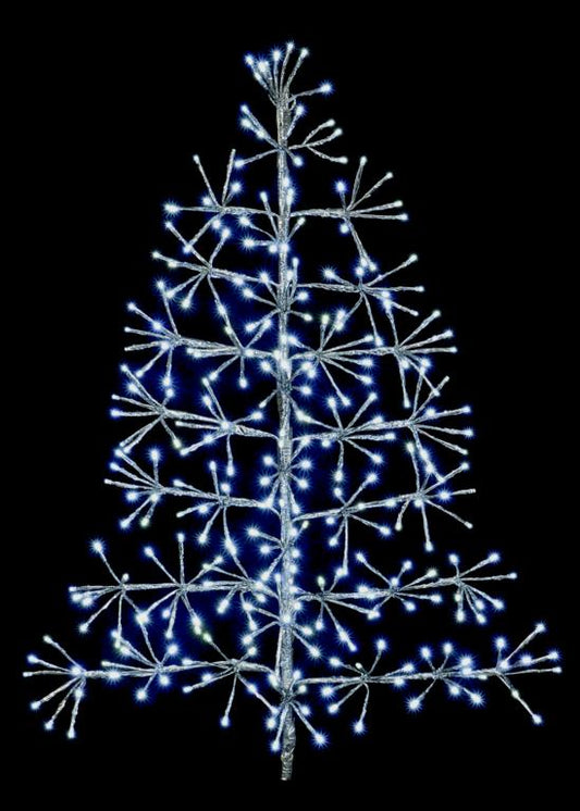 Premier Starburst Tree With White LEDs 60cm Silver