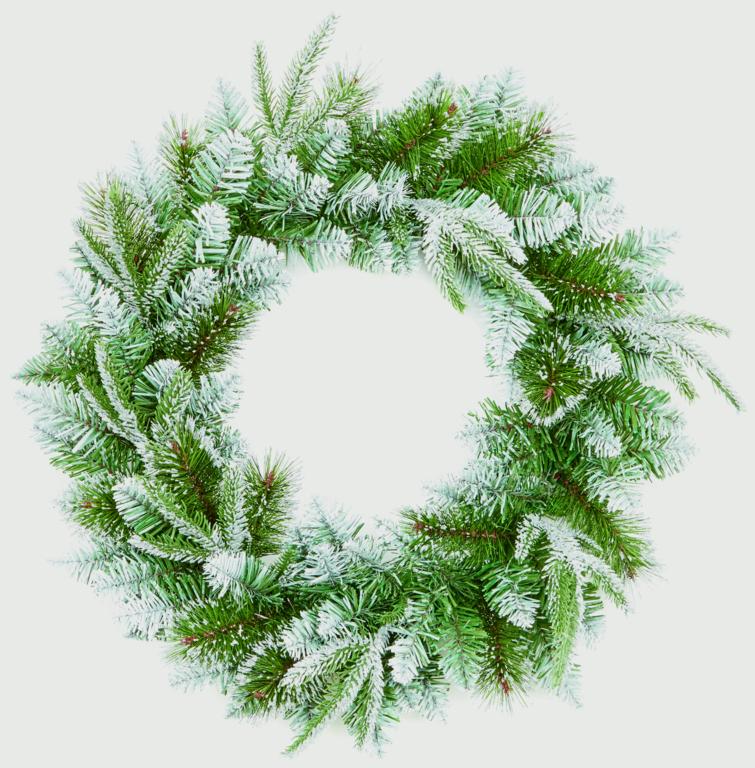 Premier Fairmont Fir Wreath Silver Glitter 50cm