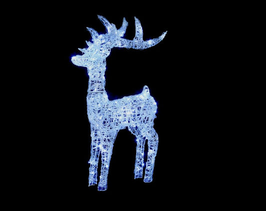 Premier Acrylic Reindeer 160 White LEDs 1.15m