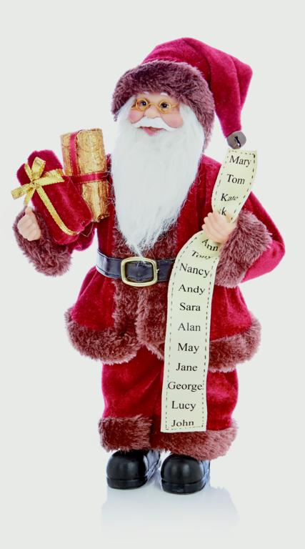 Premier Standing Santa With Glasses 30cm