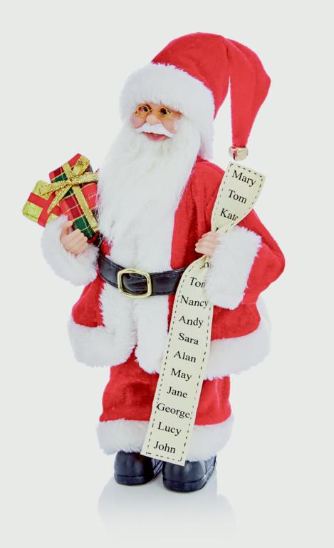 Premier Standing Santa With Glasses 30cm Red