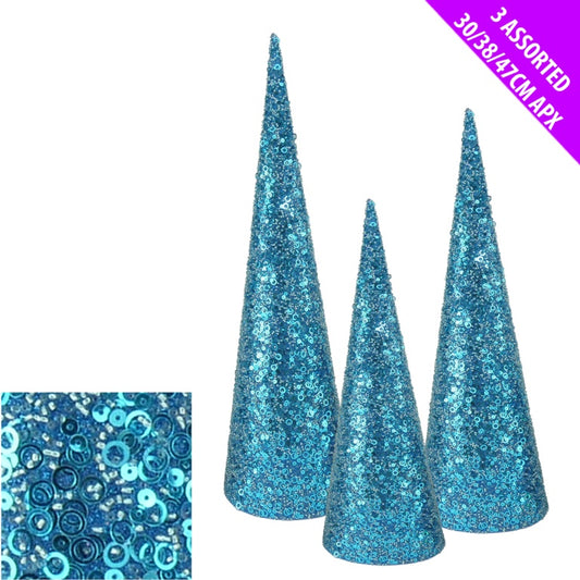 Davies Products Deco Cones Set 3 Teal