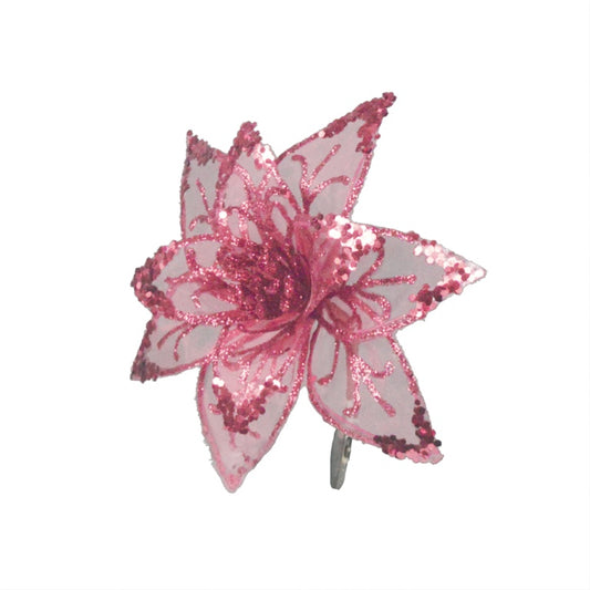 Davies Products Velvet Clip Rose 15cm Blush