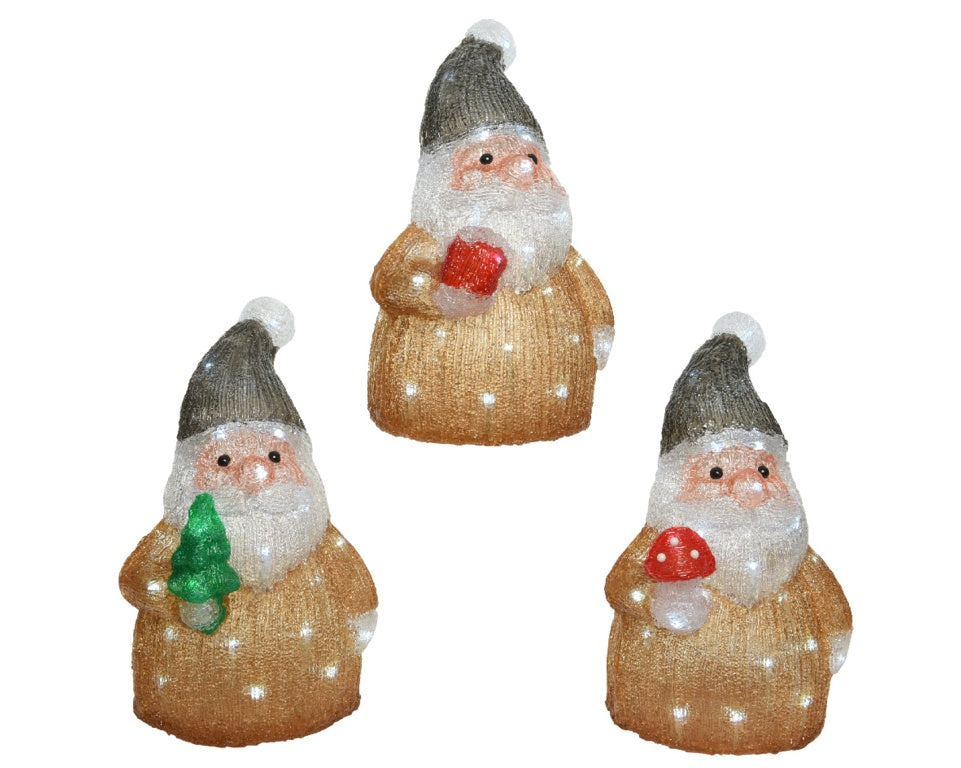 Kaemingk LED Acrylic Santa Assorted