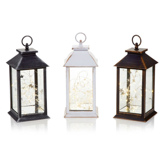 Premier Lantern With Lights String 28cm