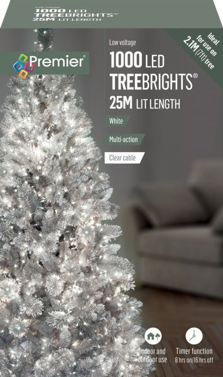 Premier Multi Action Treebrights With Timer 1000 LED Multi /Clear