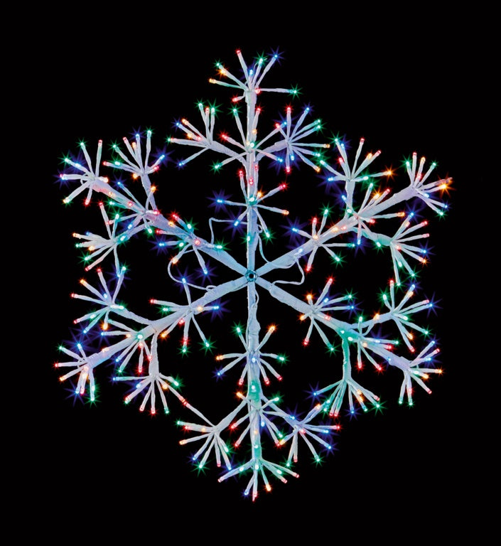 Premier Starburst Snowflake 300 LEDs 60cm White/Multi Coloured