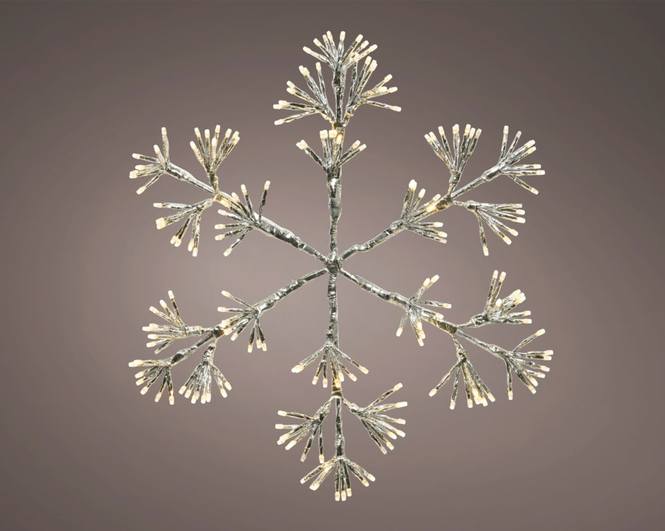 Lumineo 480 LED Metal Frame Light Snowflake Warm White