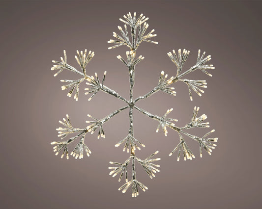 Lumineo 480 LED Metal Frame Light Snowflake Warm White