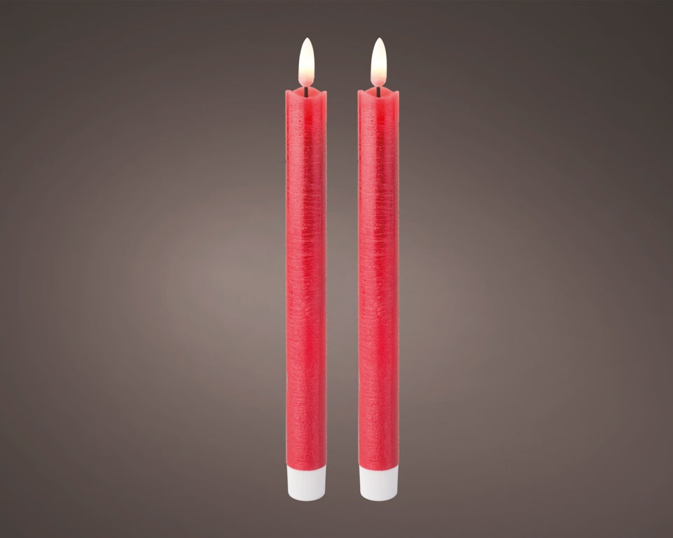 Kaemingk LED Indoor Candle 24cm Warm White, Cream or Red