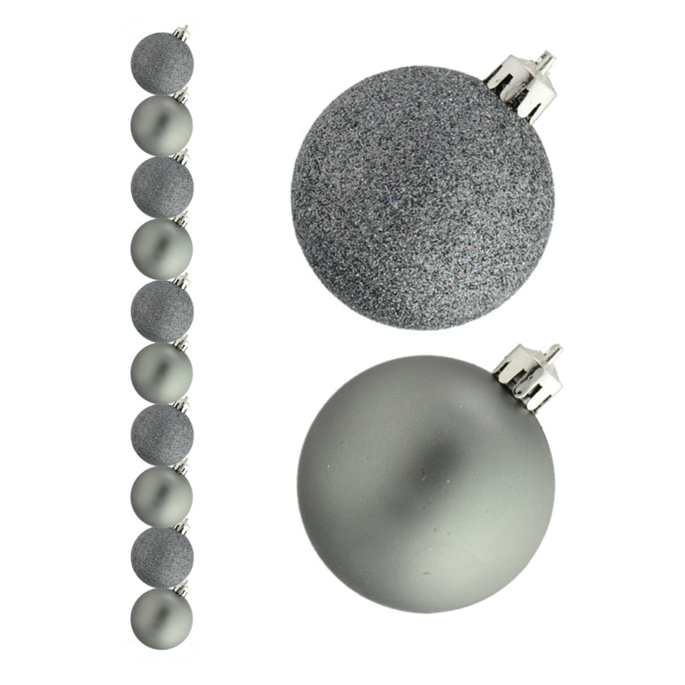 Davies Products Baubles Pack 10 6cm Graphite