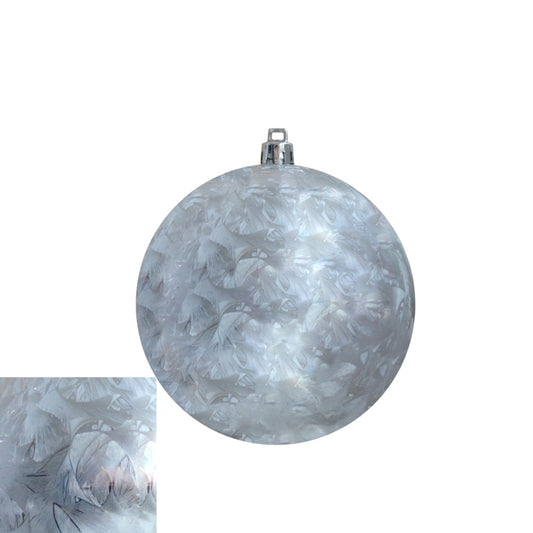 Davies Products Feather Bauble 10cm Silver