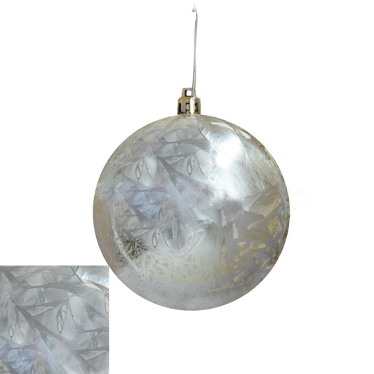 Davies Products Feather Bauble 10cm Silver