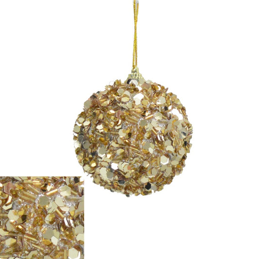 Davies Products Maxi Glitter Bauble 8cm Gold