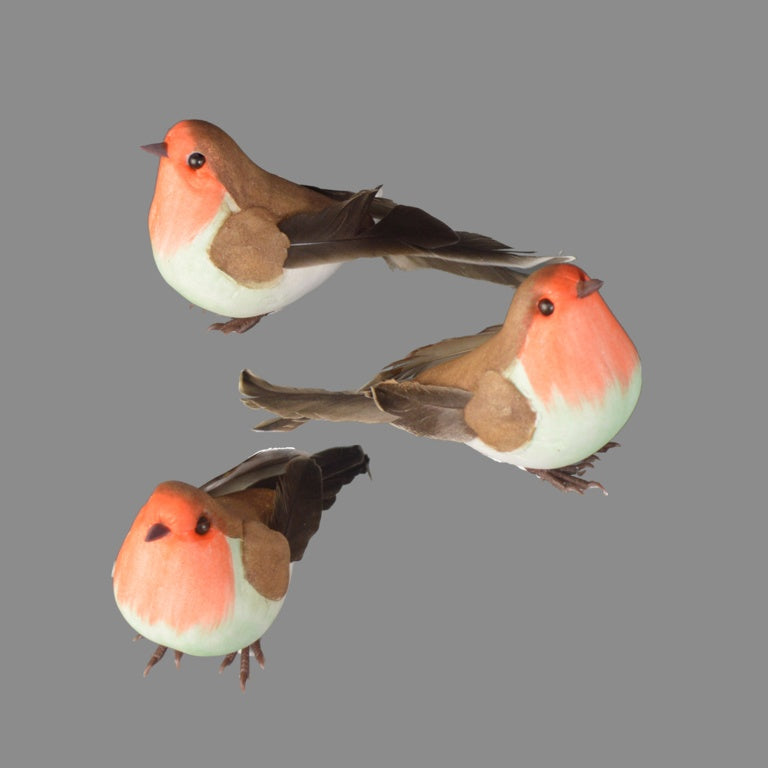 Davies Products 3 Robins With Wire 11cm