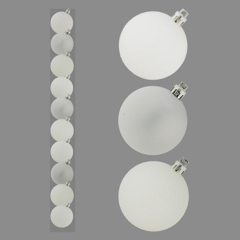 Davies Products Baubles Pack 10 6cm White