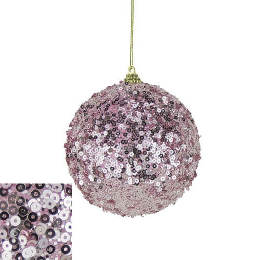 Davies Products Micro Sequin Bauble 10cm Champagne