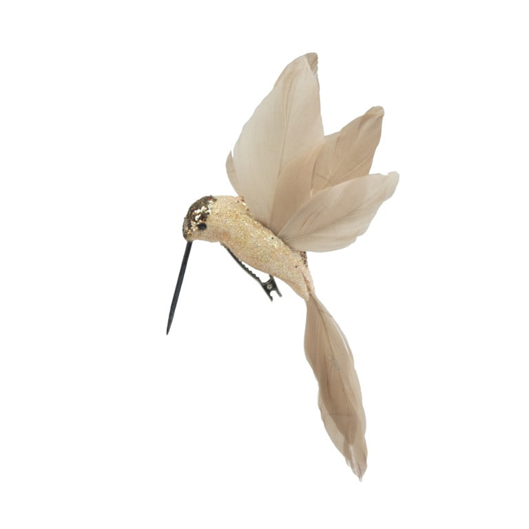 Davies Products Feather Hummingbird 19cm Champagne