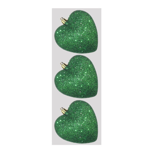 Davies Products Glitter Hearts x 3 9cm White