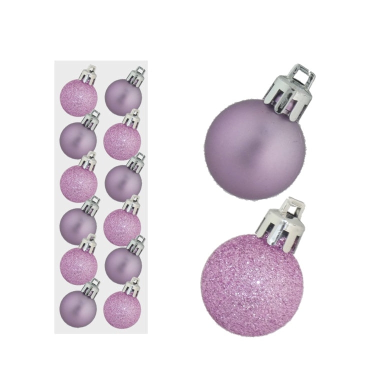 Davies Products Baubles 12 x 3cm Lilac