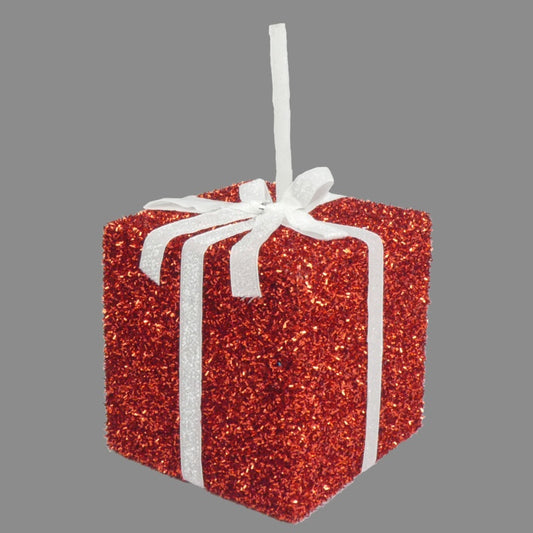 Davies Products Tinsel Gift 15cm Pink