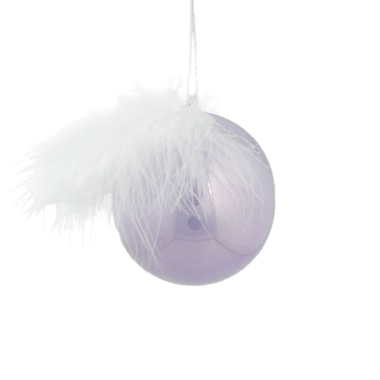 Davies Products Feather Bauble 8cm Lilac