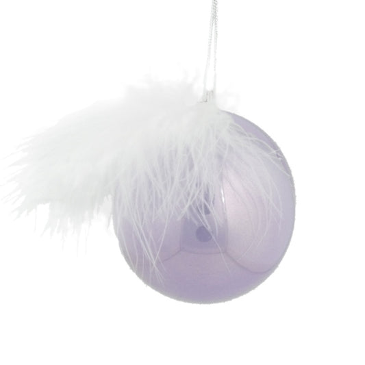 Davies Products Feather Bauble 8cm Lilac